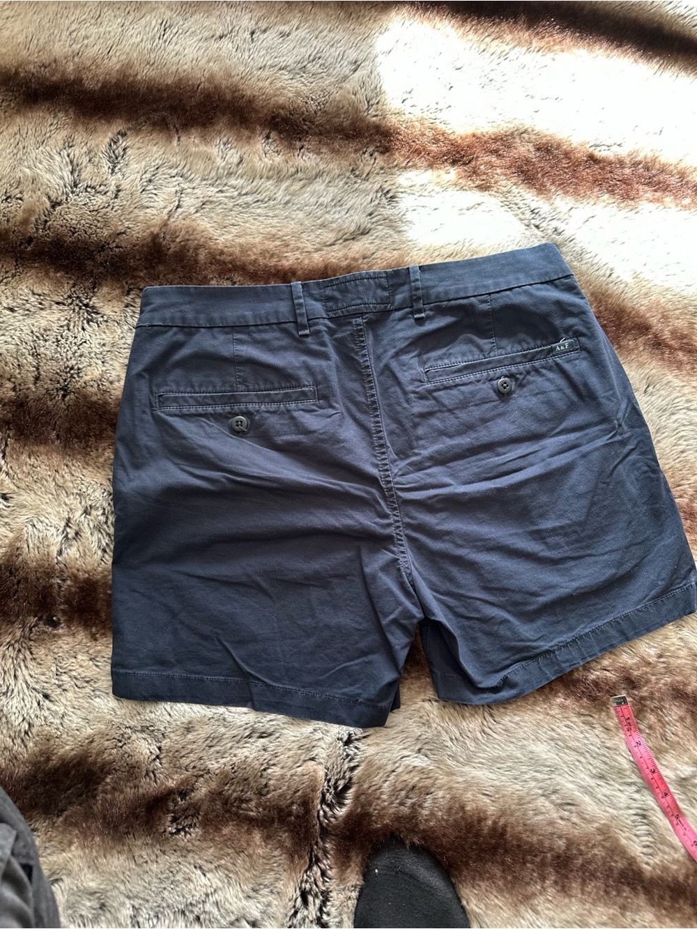 Abercrombie & Fitch Navy Chino Shorts - Picture 6 of 7
